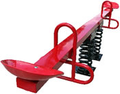 Playground teeter totters and see saws in 2-seater spring model.